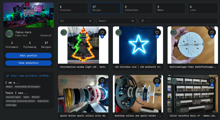 Thingiverse Design Update begin of 2024
